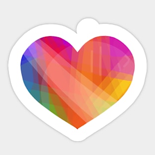 Rainbow heart Sticker